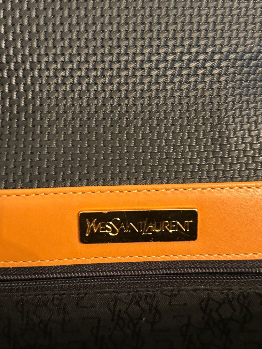 Vintage Yves Saint Laurent Black and Tan Clutch - Picture 5 of 12